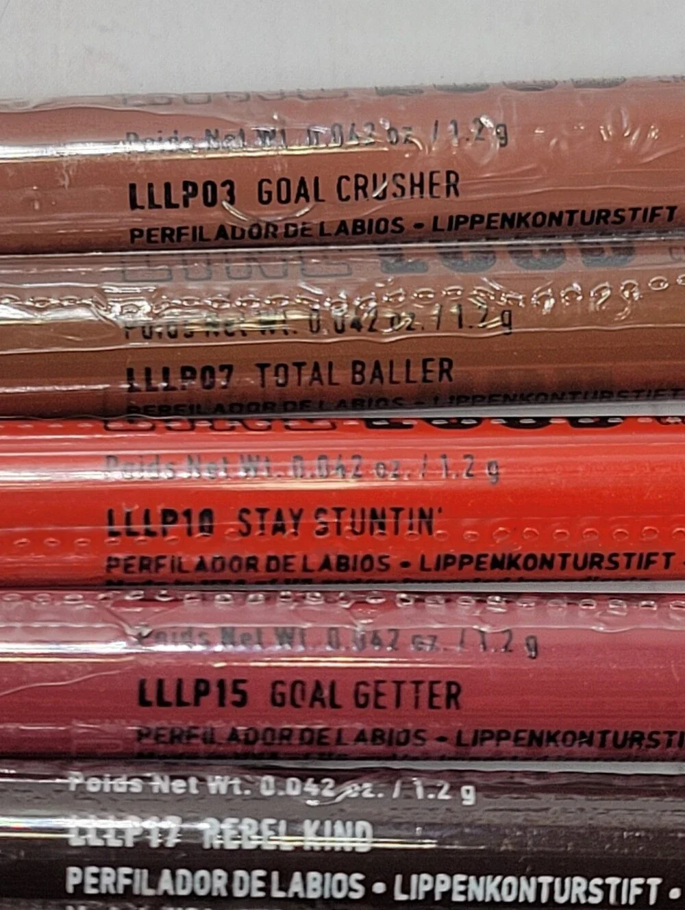Nyx 7 Piece Line Loud Longwear Lip Liner Bundle NEW!